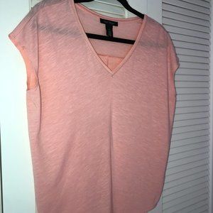 White House | Black Market Pink Cap Sleeve Blouse